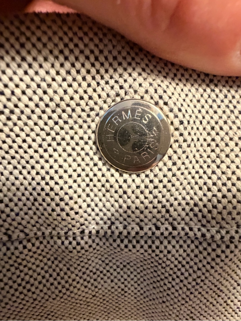 Hermès Fourre Tout MM grey cotton canvas tote bag. 💼 🤩 with COA🤩 - Picture 3 of 15